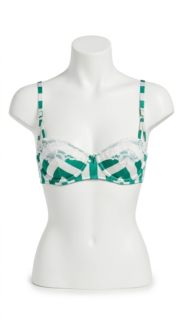 NEW FLEUR DU MAL eve balconette bra in riviera stripe